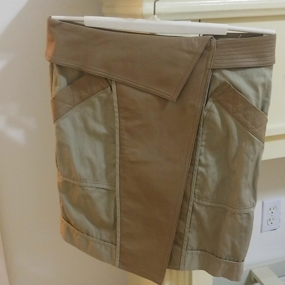 Alexander Wang Brown Leather Skirt
